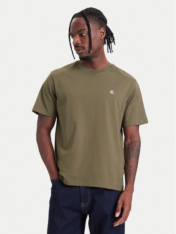 Calvin Klein Jeans Calvin Klein Jeans Camiseta Easy Monologo LV04RC275G Caqui Regular Fit