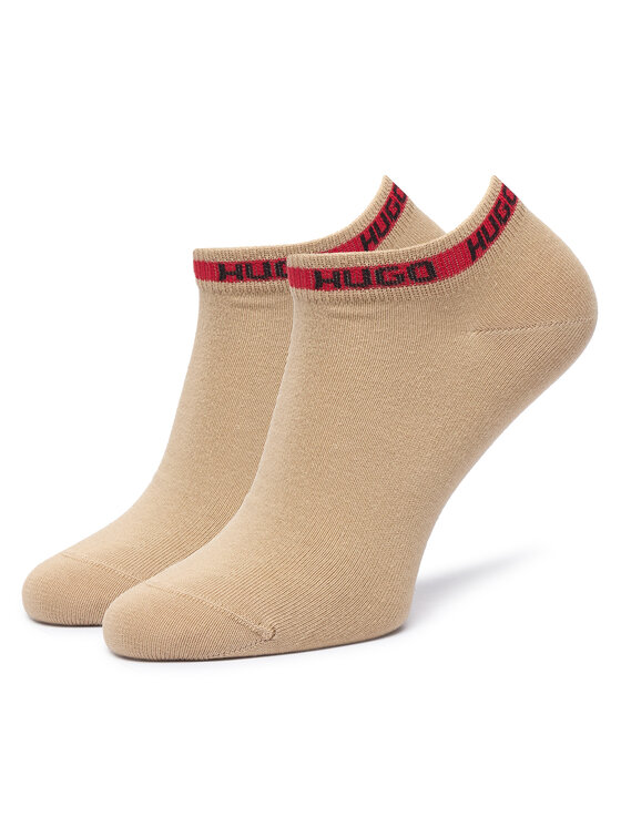 HUGO Kratke nogavice HUGO 2 As Tape Cc 50516394 Bež