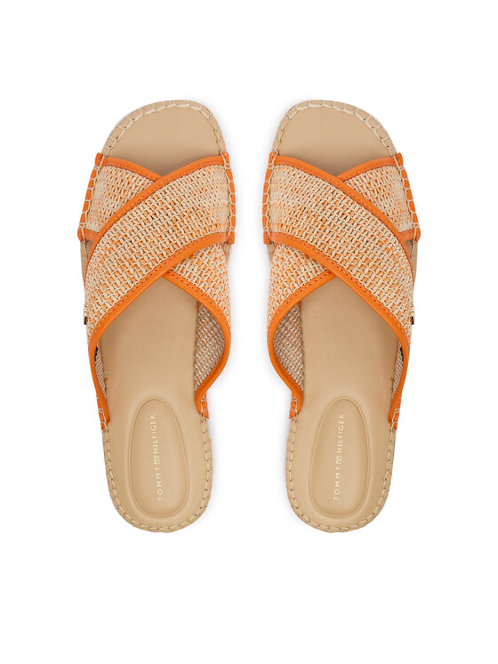 Tommy Hilfiger Espadryle Tommy Hilfiger Monogram Espadrille FW0FW09139 Pomarańczowy