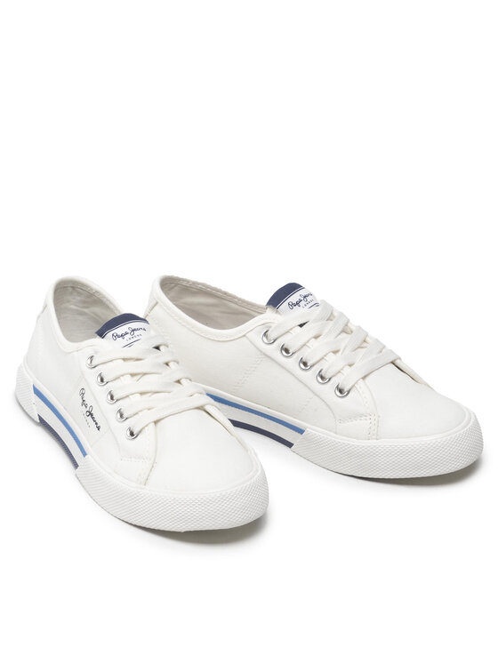Pepe Jeans Teniși Pepe Jeans Brady Boy Basic PBS30527 Alb