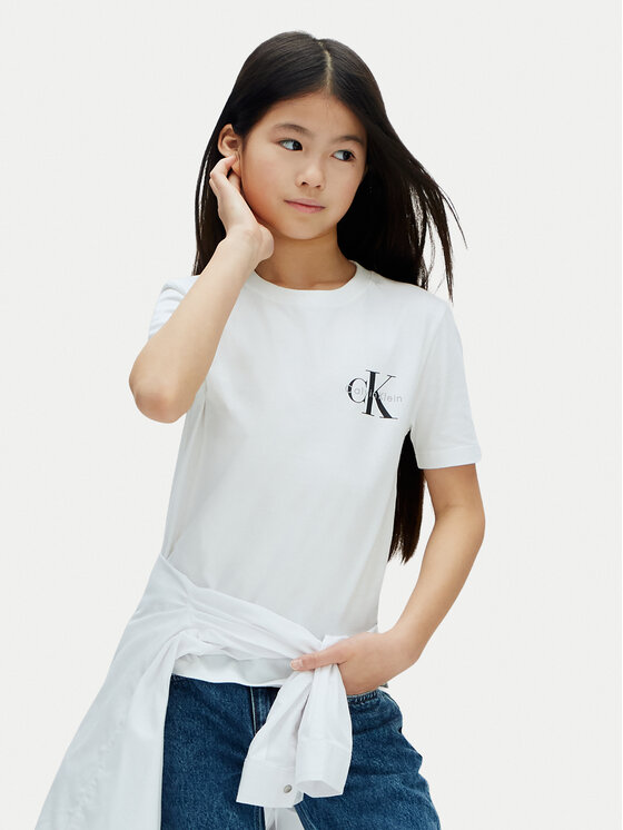 Calvin Klein Jeans Calvin Klein Jeans Camiseta Chest Monologo LV1CKSJA32 Blanco Regular Fit