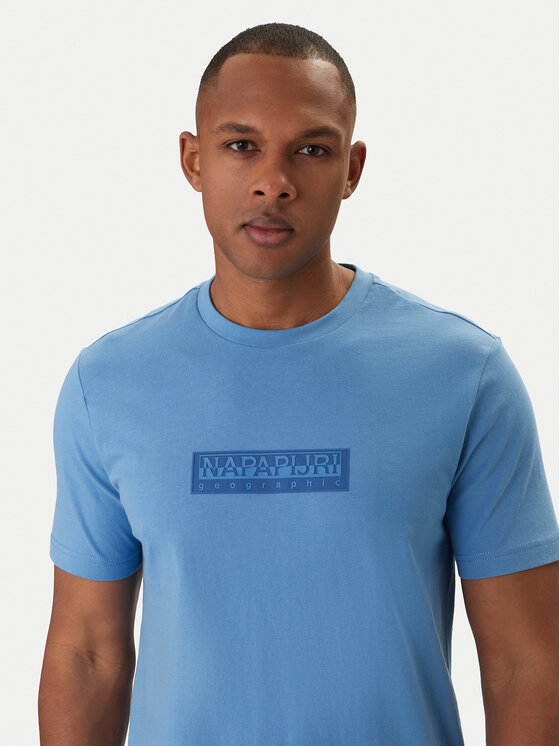Napapijri Napapijri Camiseta S-Box Logo NP0A4IFL Azul Regular Fit