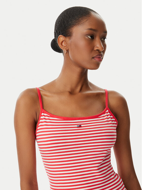 Tommy Jeans Tommy Jeans Top Essential DW0DW20675 Rojo claro Slim Fit