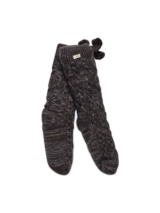 Ugg Дълги чорапи Ugg W Pom Pom Fleece Lined Crew Sock r.OS 1014837 Черен
