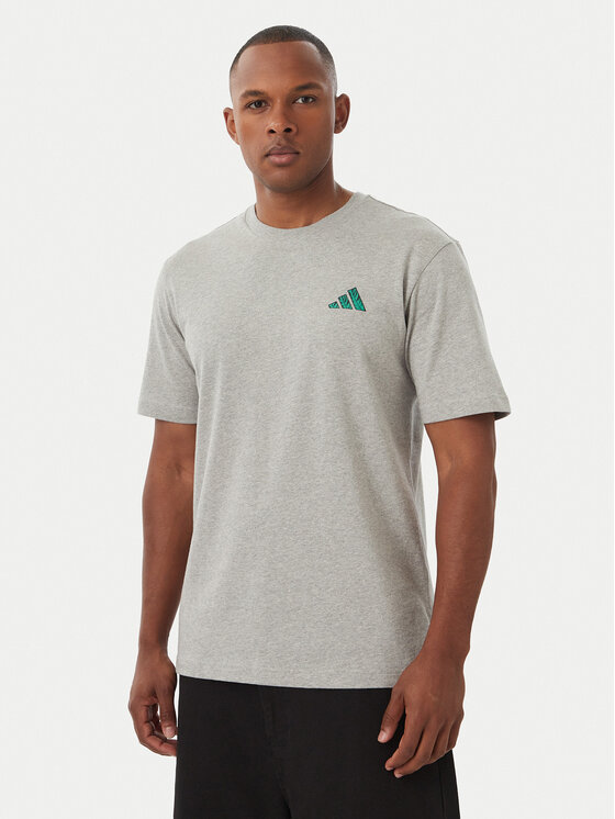 adidas adidas Camiseta Taste Of Victory Pasta Graphic KG0945 Gris claro Regular Fit
