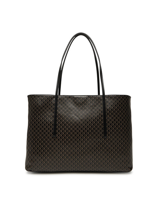 Calvin Klein Ročna torba Calvin Klein Emblem Aop Tote W/ Pouch LV04F3266G Črna