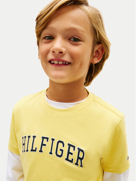 Tommy Hilfiger Tommy Hilfiger Camiseta KB0KB10420 Amarillo Regular Fit