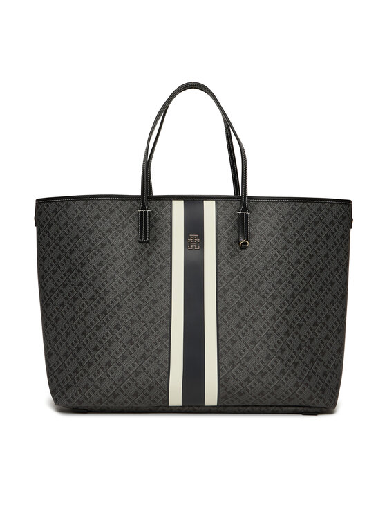Tommy Hilfiger Geantă Tommy Hilfiger Th Monoplay Le Maxi Tote AW0AW17697 Negru