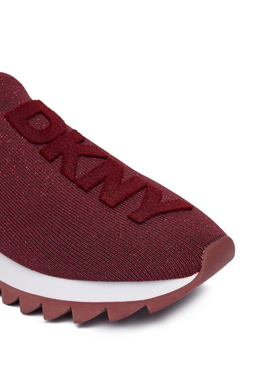 DKNY Sneakersy DKNY Abbi Logo Slip-On K3502004 Bordó