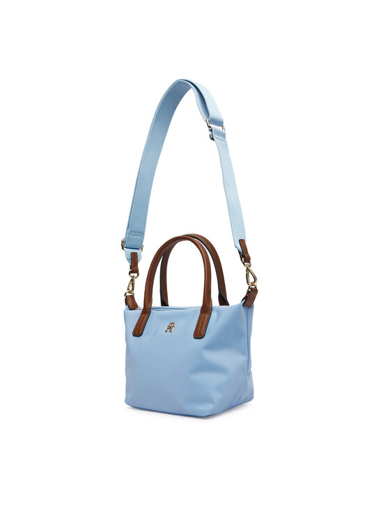 Tommy Hilfiger Torebka Tommy Hilfiger Popette Mini Tote AW0AW17709 Błękitny