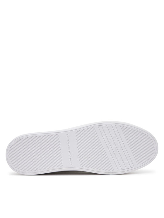 Tommy Hilfiger Laisvalaikio batai Tommy Hilfiger Platform Court Sneaker Metallics FW0FW08648 Balta