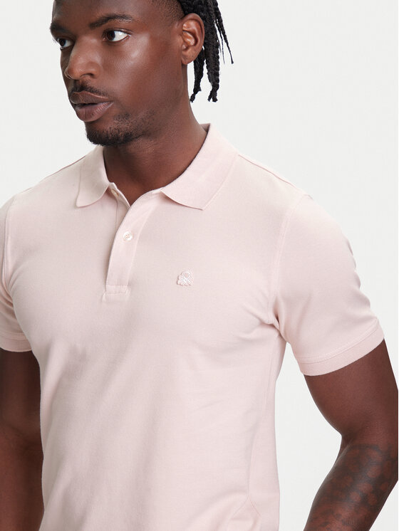United Colors Of Benetton United Colors Of Benetton Polo 3WG9U301Z Ružičasta Slim Fit