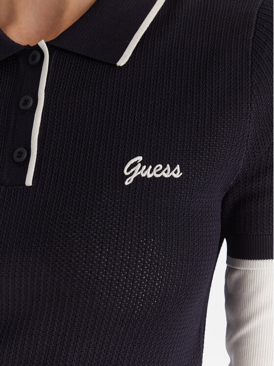 Guess Guess Поло V5GP00Z3D60 Cиній Slim Fit
