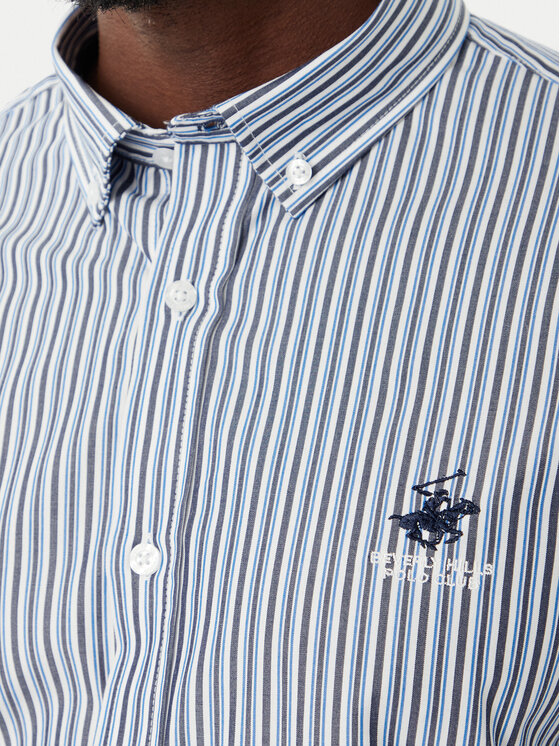 Beverly Hills Polo Club Beverly Hills Polo Club Camisa P-SS26M-BRASS Azul Regular Fit