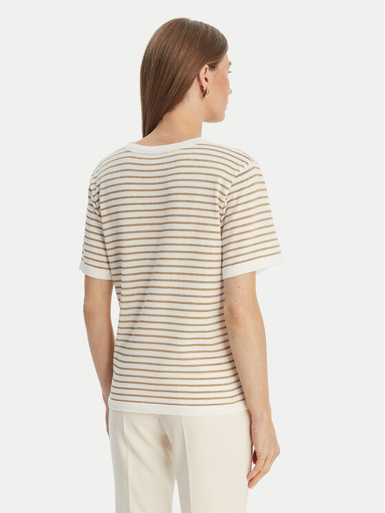 Luisa Spagnoli Luisa Spagnoli Camiseta Cattolica 100402 Beis Regular Fit
