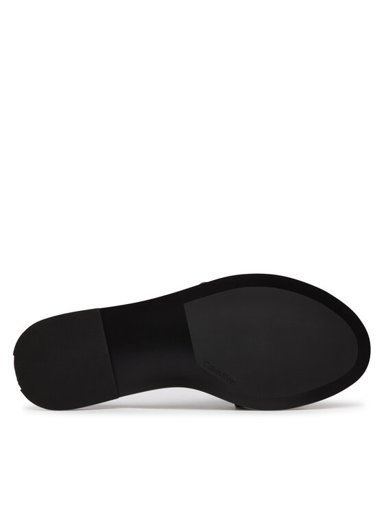 Calvin Klein Natikače Calvin Klein Round Flat Sndl Lth Bar Hw 2 HW0HW02925 Crna
