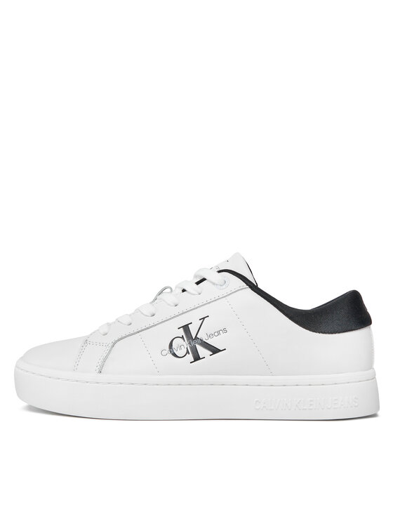Calvin Klein Jeans Laisvalaikio batai Calvin Klein Jeans Classic Cupsole Lowlaceup Lth Wn YW0YW01444 Balta