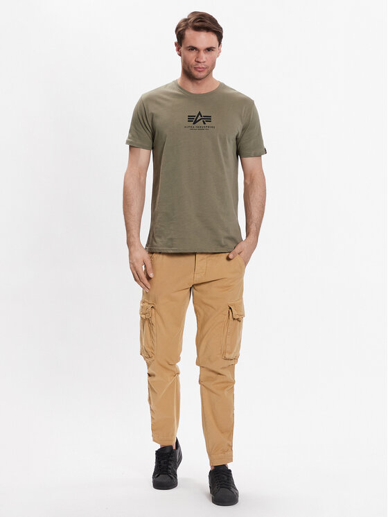 Alpha Industries Alpha Industries Majica Basic 118533 Zelena Regular Fit
