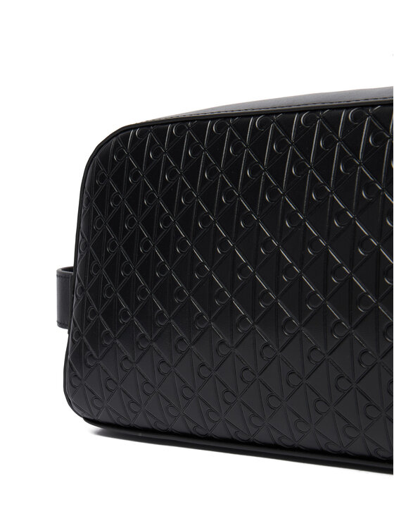 Calvin Klein Kozmetični kovček Calvin Klein Embossed Emblem Washbag LV04D1146G Črna