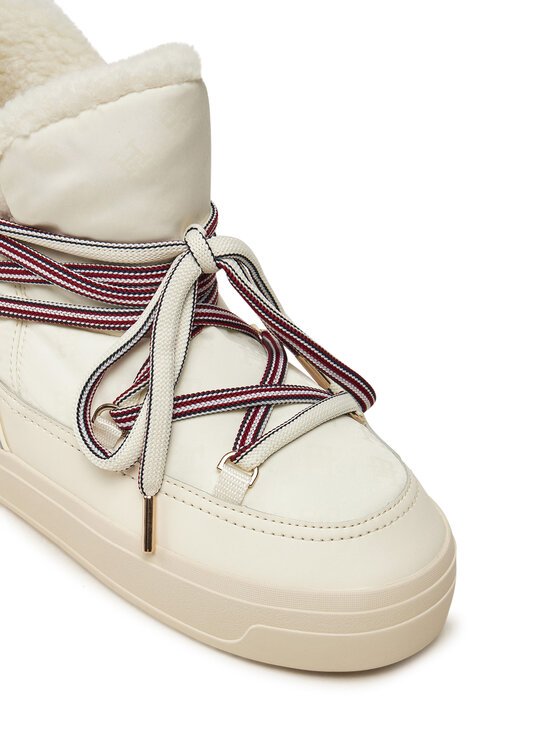 Tommy Hilfiger Čizme za snijeg Tommy Hilfiger Snowboot Monogram Faux Fur FW0FW08389 Bež