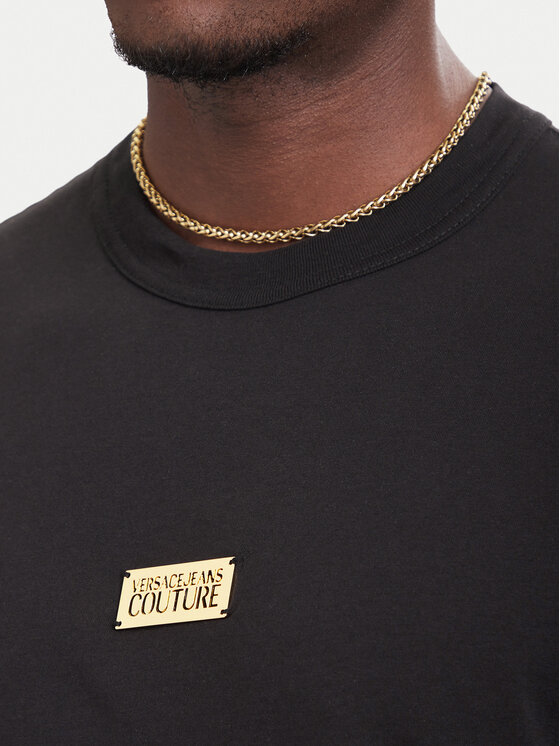 Versace Jeans Couture Versace Jeans Couture Camiseta 80GAHT05 CJ00T Negro Regular Fit