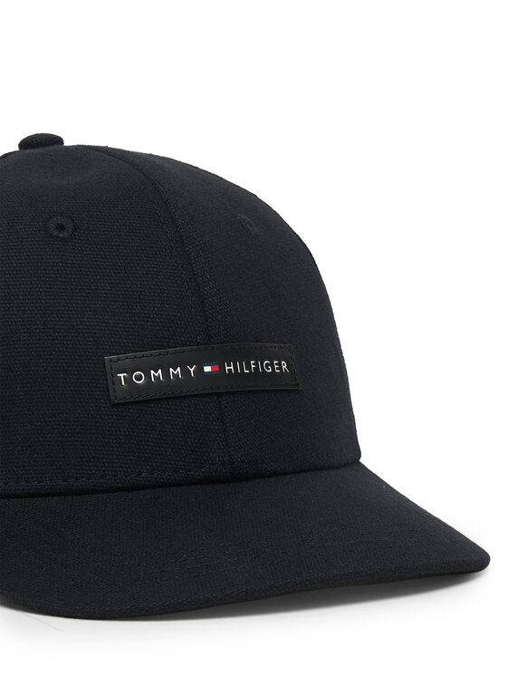 Tommy Hilfiger Șapcă Tommy Hilfiger Logo Patch Canvas Baseball Cap AM0AM14119 Negru