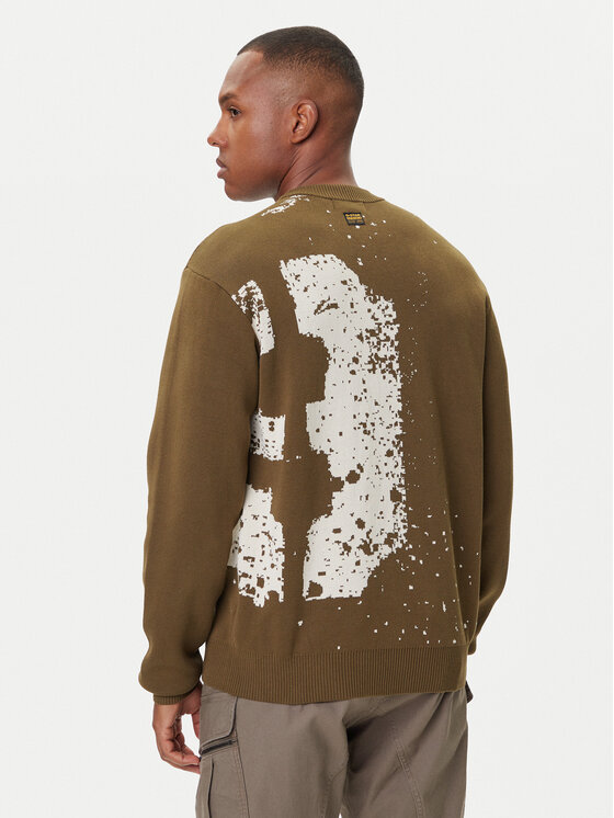 G-STAR G-Star Raw Светр Sprayed 89 D27772-D488 Зелений Relaxed Fit
