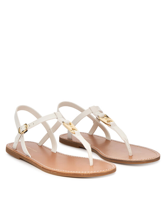 Tommy Hilfiger Sandale Tommy Hilfiger Leather Thong Sandal FW0FW09127 Bijela