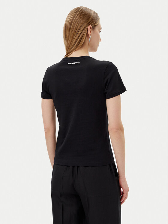 KARL LAGERFELD KARL LAGERFELD Majica A2W17112 Črna Regular Fit