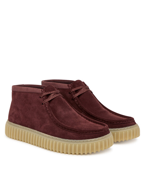 Clarks Черевики Clarks Torhill Hi 26183423 Бордовий