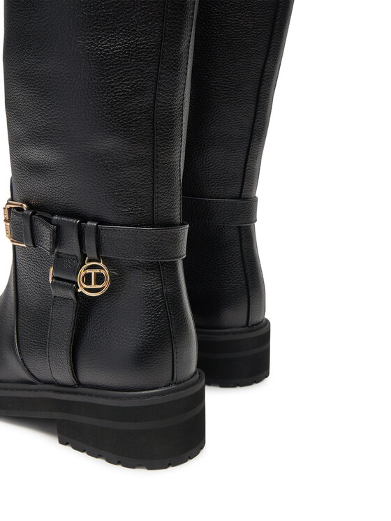 TWINSET Kozačky ve vojenském stylu TWINSET 242TGT172 Černá