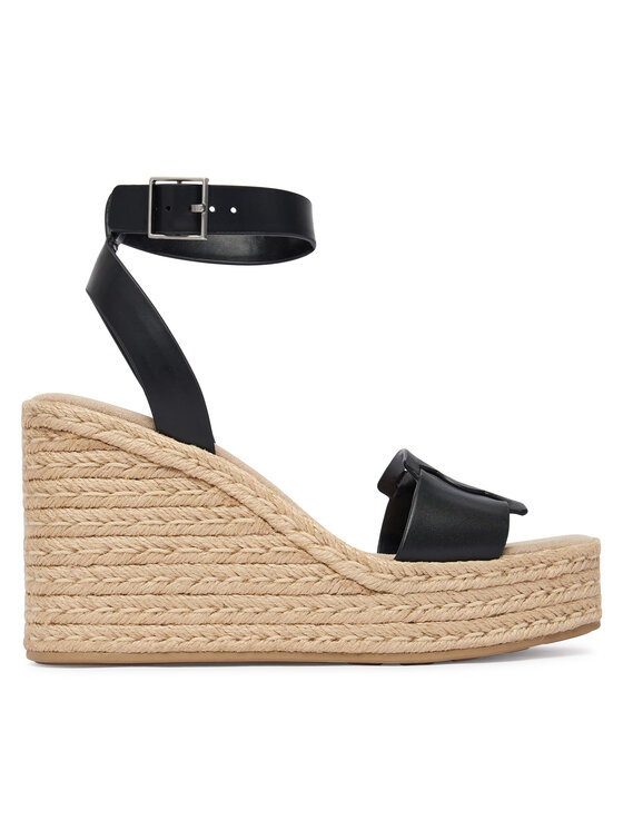 Calvin Klein Εσπαντρίγιες Calvin Klein Wedge Espad 70 Embl Lth HW0HW02897 Μαύρο
