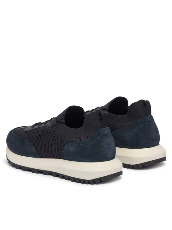 Emporio Armani Sneakersy Emporio Armani EM003739 AF19724 Granatowy