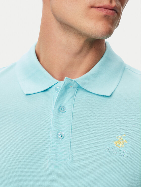 Beverly Hills Polo Club Beverly Hills Polo Club Поло P-SS26M-P42560 Бірюзовий Regular Fit