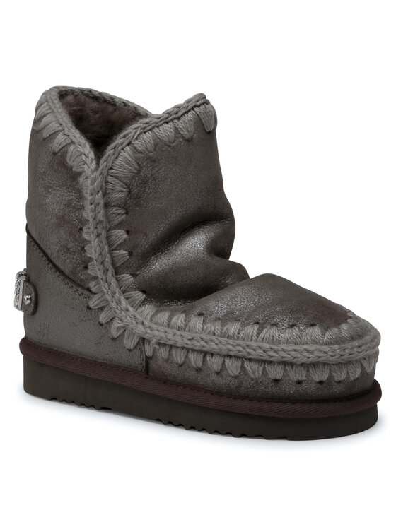 Mou Sniego batai Mou Eskimo 18 With Rhinestones Logo Sidabrinė