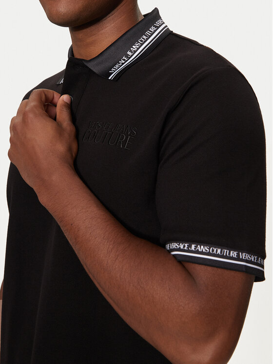 Versace Jeans Couture Versace Jeans Couture Поло 76GAGT09 Чорний Regular Fit