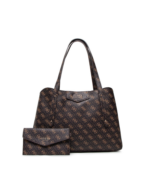 Guess Дамска чанта Guess Eco Brenton (ESG) HWESG8 39009 Кафяв