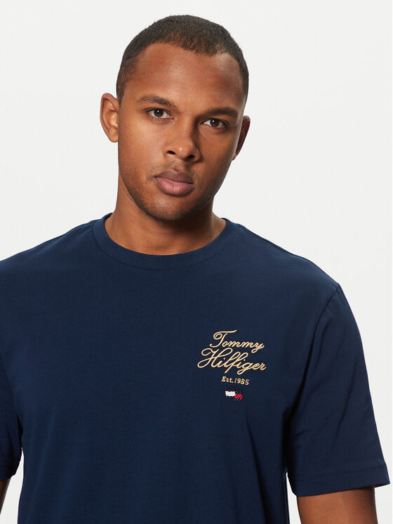 Tommy Hilfiger Tommy Hilfiger T-shirt MW0MW38334 Tamnoplava Regular Fit