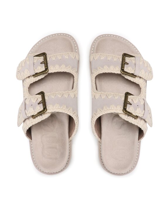 Mou Sandały Mou New With Buckles SW461005A Kremowy