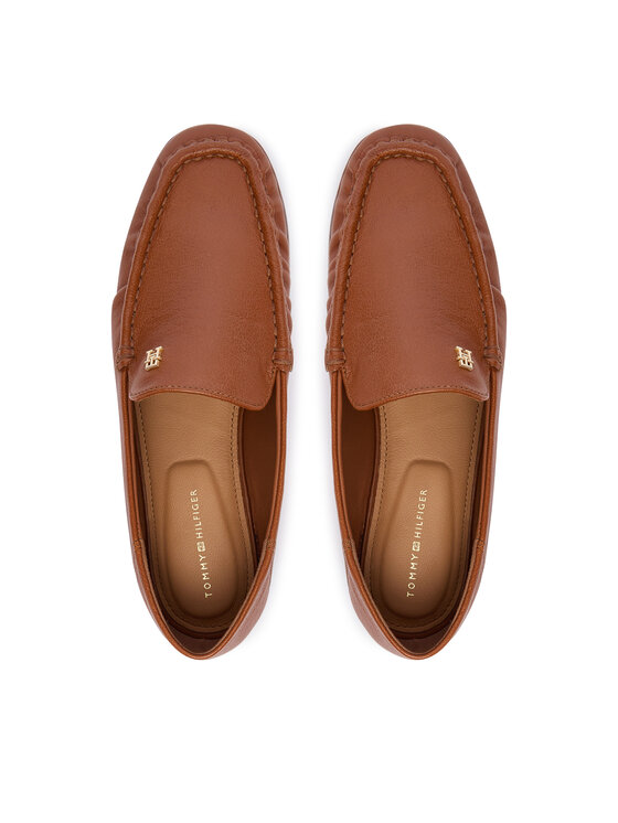 Tommy Hilfiger Lordsai Tommy Hilfiger Leather Ruched Toe Loafers FW0FW09250 Ruda