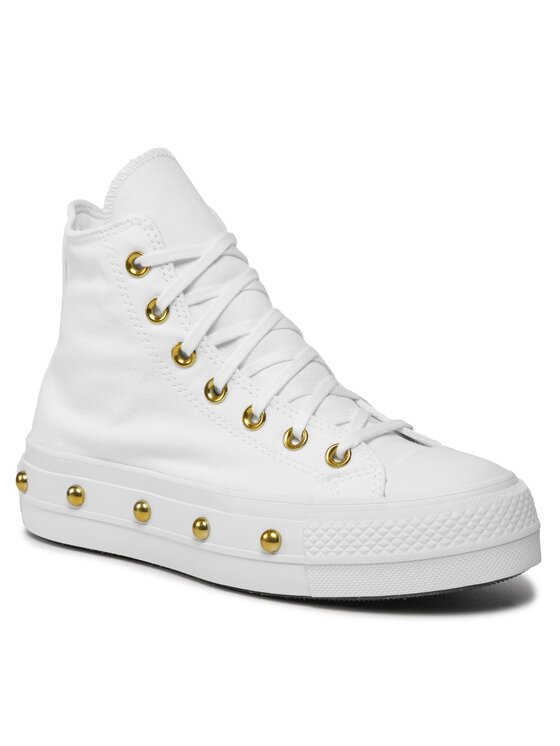 Converse Tenisice Converse Chuck Taylor All Star Lift Platform Star Studded A06787C Bijela
