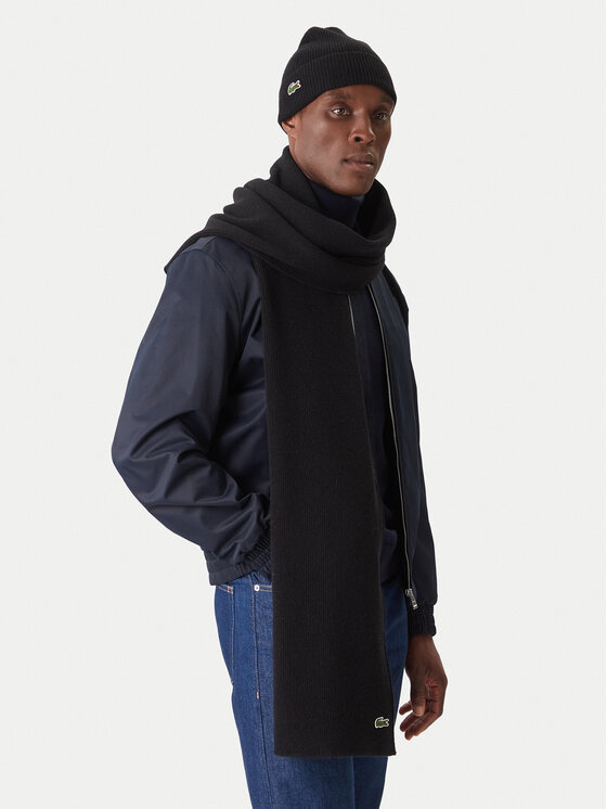 Lacoste Šalles un cepures komplekts Lacoste RB5385 Melns