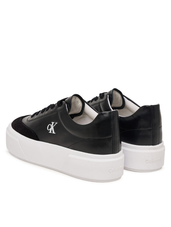 Calvin Klein Αθλητικά Calvin Klein Flatform Lace Up Tcap Lth-Su HW0HW03438 Μαύρο