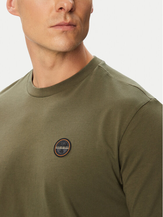 Napapijri Napapijri Camiseta S-Badge NP0A8949 Caqui Regular Fit