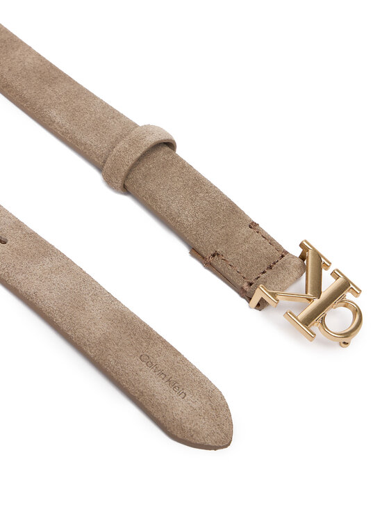 Calvin Klein Cinturón para mujer Calvin Klein Ck Buckle 25 Mm Fixed Belt Suede LV04F7079G Beis