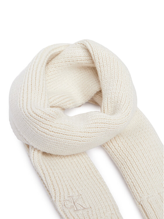 Calvin Klein Jeans Šalles un cepures komplekts Calvin Klein Jeans Knitted Scarf Beanie Giftbox LVCKFJP00N Krēmkrāsas