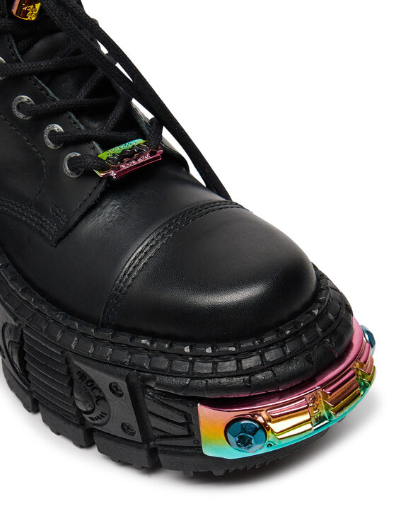 NEW ROCK Šņorzābaki NEW ROCK M-WALL083CCT-S8 Melns