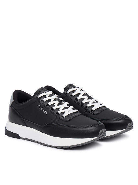 Calvin Klein Laisvalaikio batai Calvin Klein City Runner Laceup Lth Mix HM0HM02214 Juoda