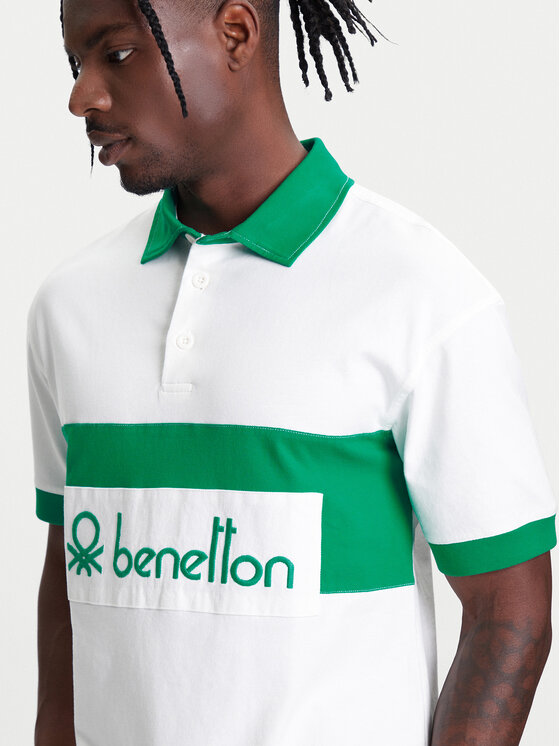 United Colors Of Benetton United Colors Of Benetton Polo 3MCYU301U Λευκό Regular Fit