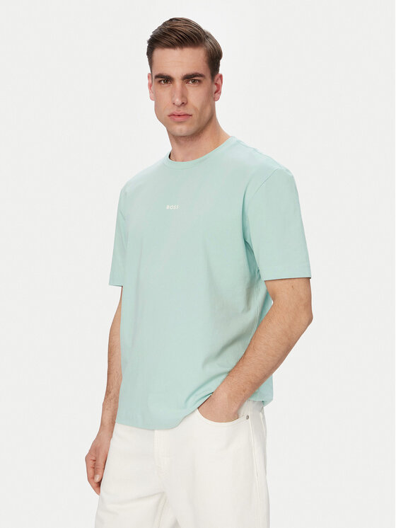 BOSS BOSS Camiseta Tchup 50473278 Turquesa Relaxed Fit
